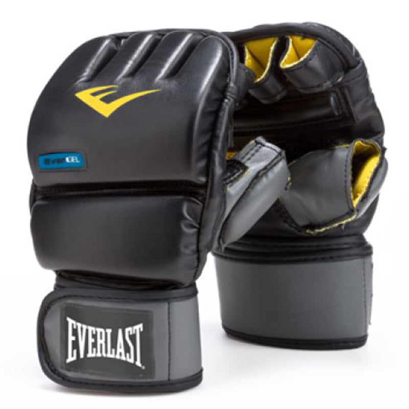 Everlast Evergel Wristwrap Heavy Bag MMA Boxing Gloves, Black, Sm/Med (Used)