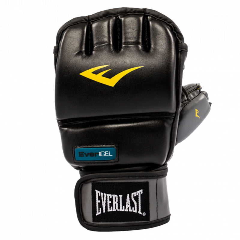 Everlast Evergel Wristwrap Heavy Bag MMA Boxing Gloves, Black, Sm/Med (Used)