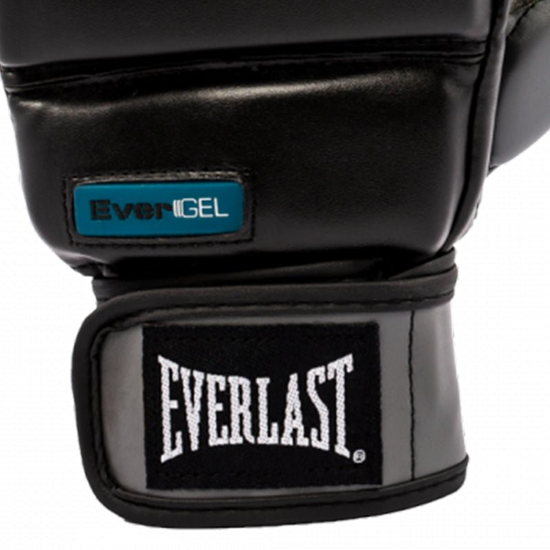 Everlast Evergel Wristwrap Heavy Bag MMA Boxing Gloves, Black, Sm/Med (Used)