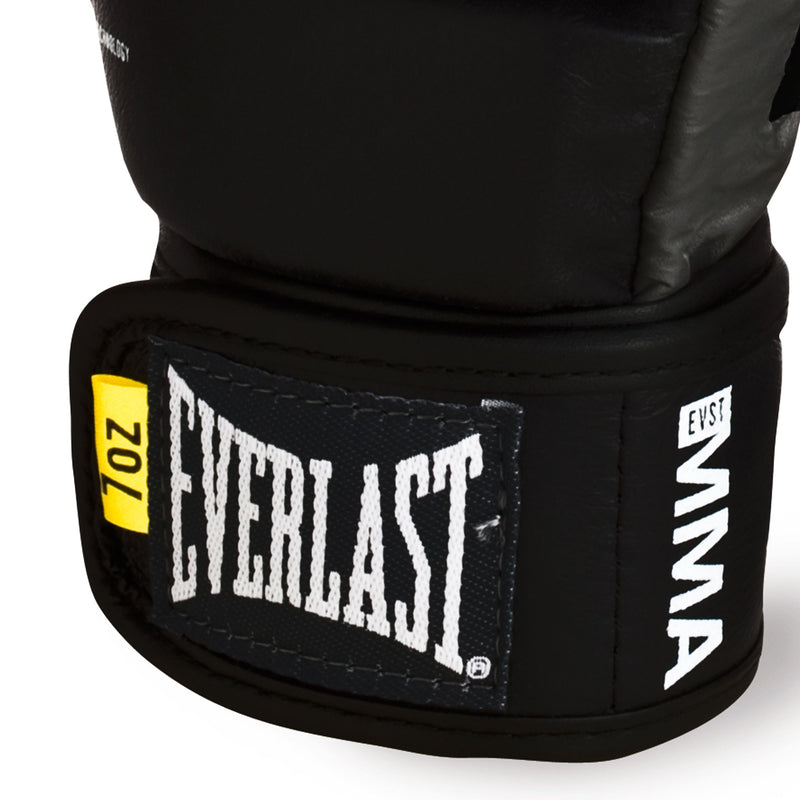 Everlast Pro Style MMA Grappling Gloves w/Full Wrist Strap, L/XL,Black(Open Box)