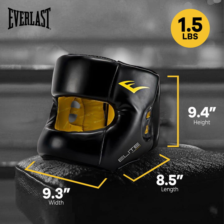Everlast Elite Synthetic Leather Padded Headgear for Training, Med/Lrg (Used) - VMInnovations