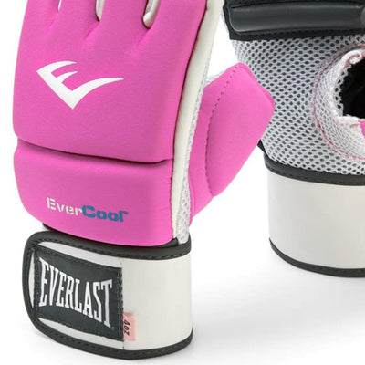 Everlast EverCool Wristwrap Kickboxing Gloves w/Mesh Palm & Padding, Pink (Used)