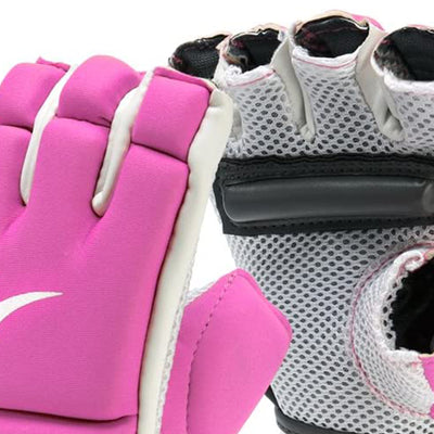Everlast EverCool Full Wristwrap Kickboxing Gloves w/Mesh Palm & Padding, Pink - VMInnovations