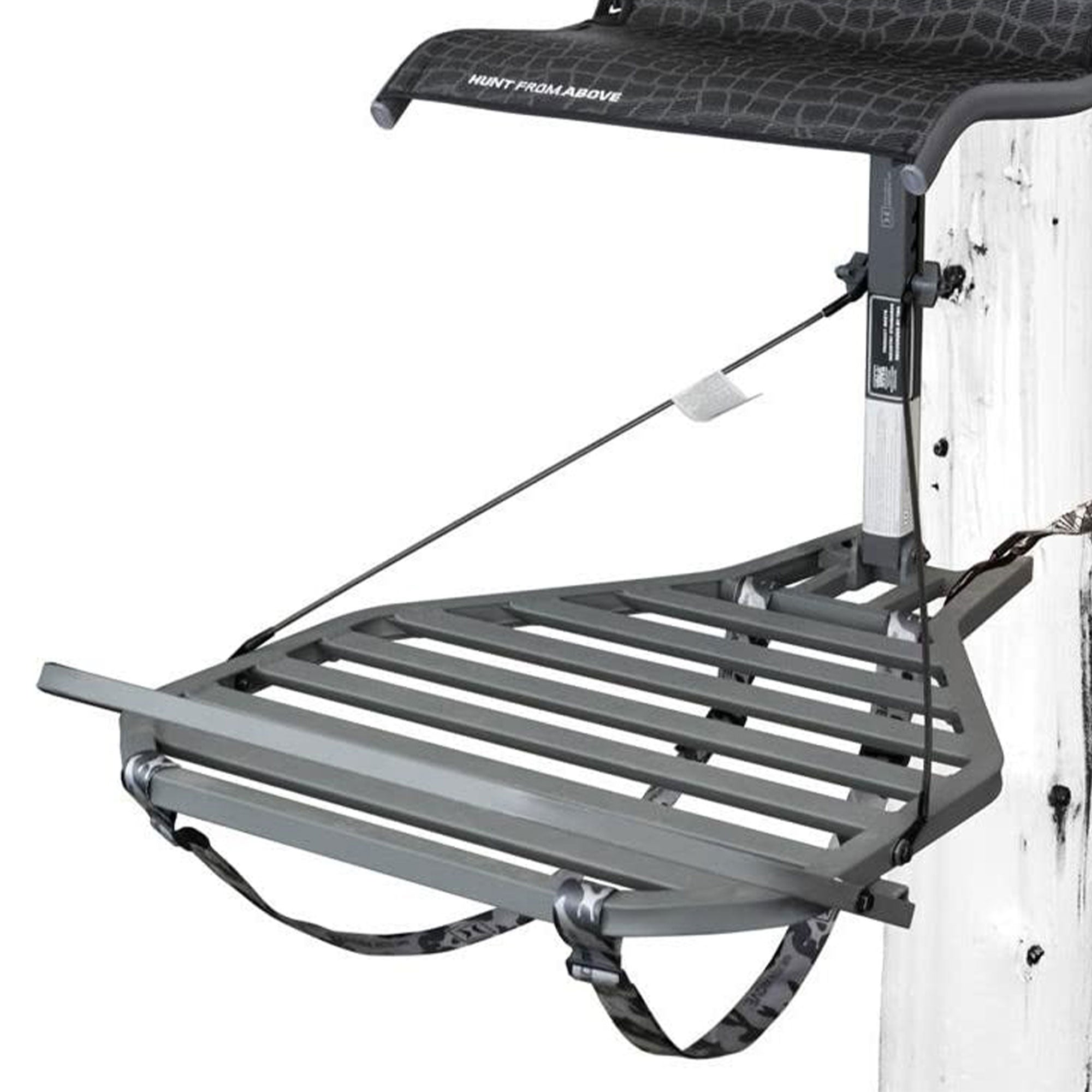 Hawk Helium Kickback Hang On Tree Stand w/Footrest & Set of 3 Climbing Sticks