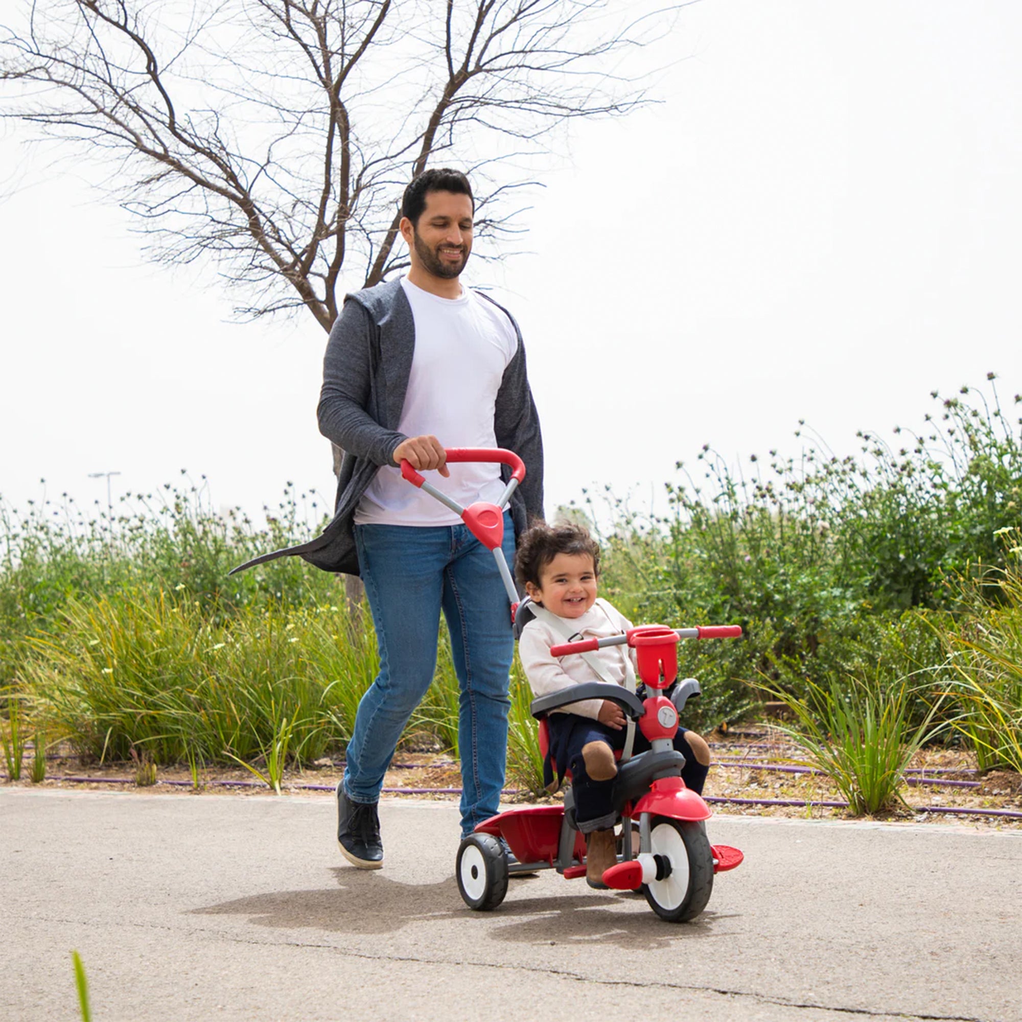 smarTrike 4 in 1 Breeze Plus Multi-Stage Tricycle w/Folding Canopy, Red (Used) - VMInnovations