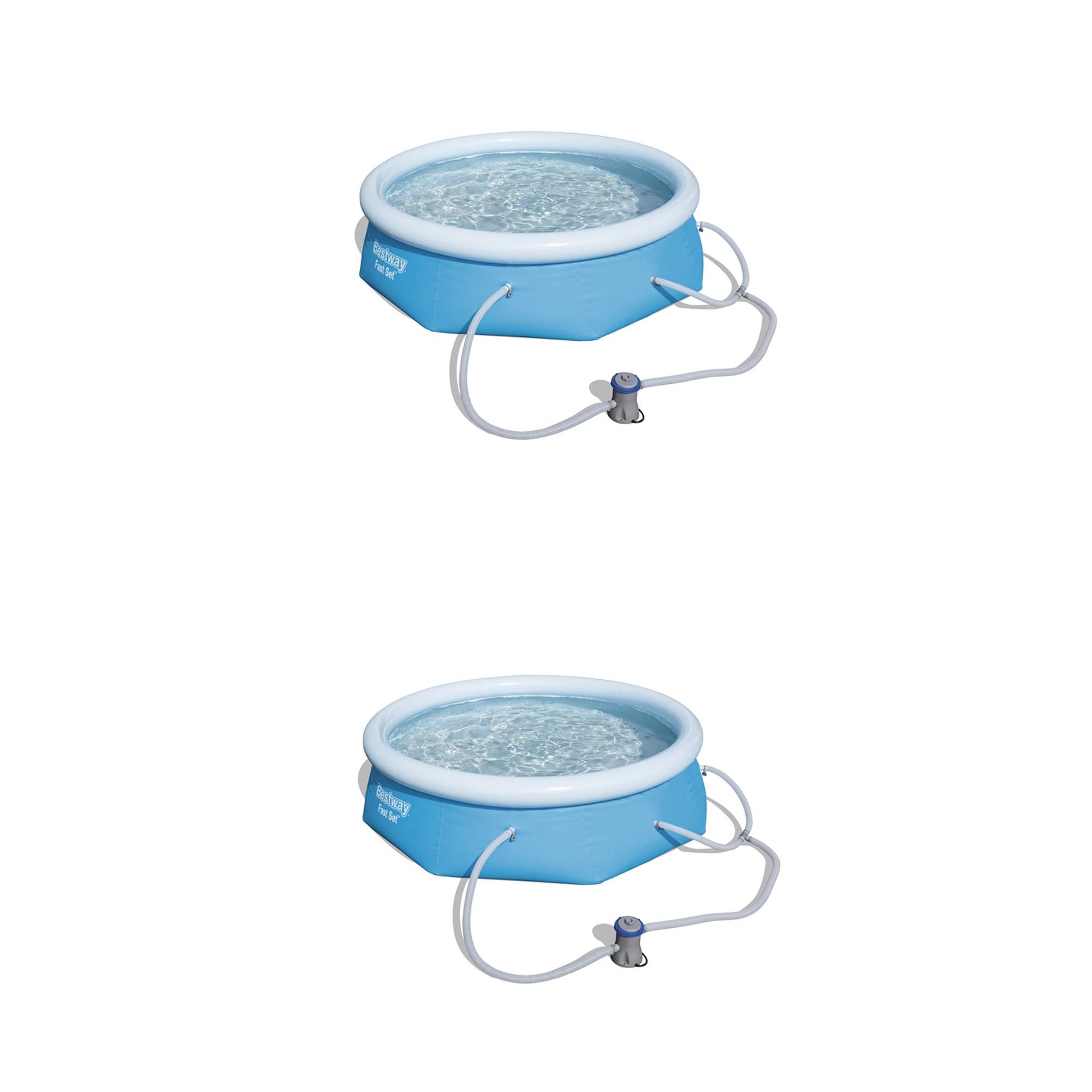 Bestway 8" x 26" Inflatable Above Ground Swimming Pool with Filter Pump (2 Pack) - VMInnovations