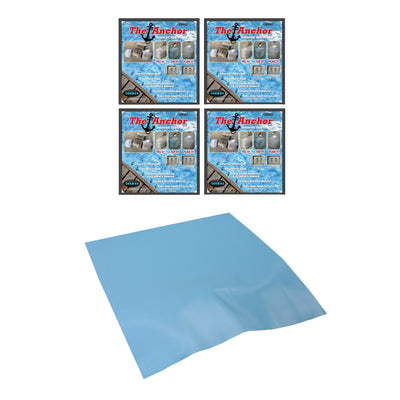 Main Access Universal Pool Ladder Anchor (4 Pack) and Pool Ladder Liner