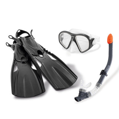 Intex Reef Rider Swim Diving Goggle Mask Snorkeling Set, 14 to Adult (4 Pack)