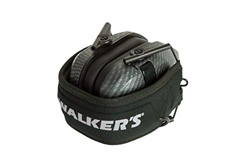 Walker's Razor Slim Shooter Electronic Folding Hearing Protective Muffs, Carbon