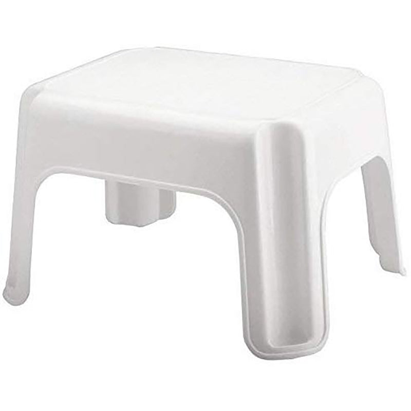 Rubbermaid Roughneck Plastic Family Sturdy Small Step Stool, White (Open Box)