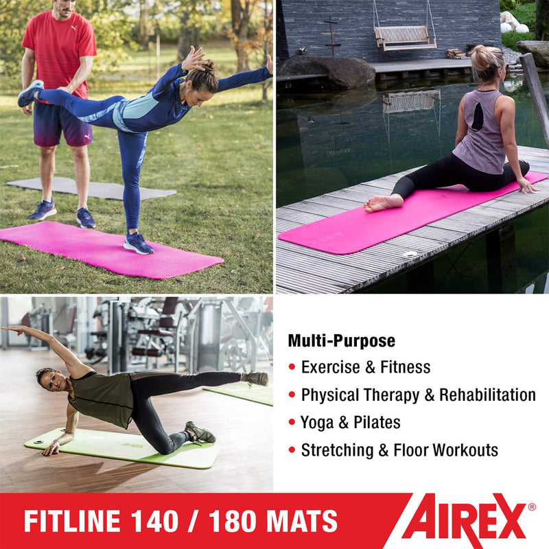 Airex Closed Cell Foam Fitness Mat for Gym Use, Yoga & Pilates, Aqua (Open Box)