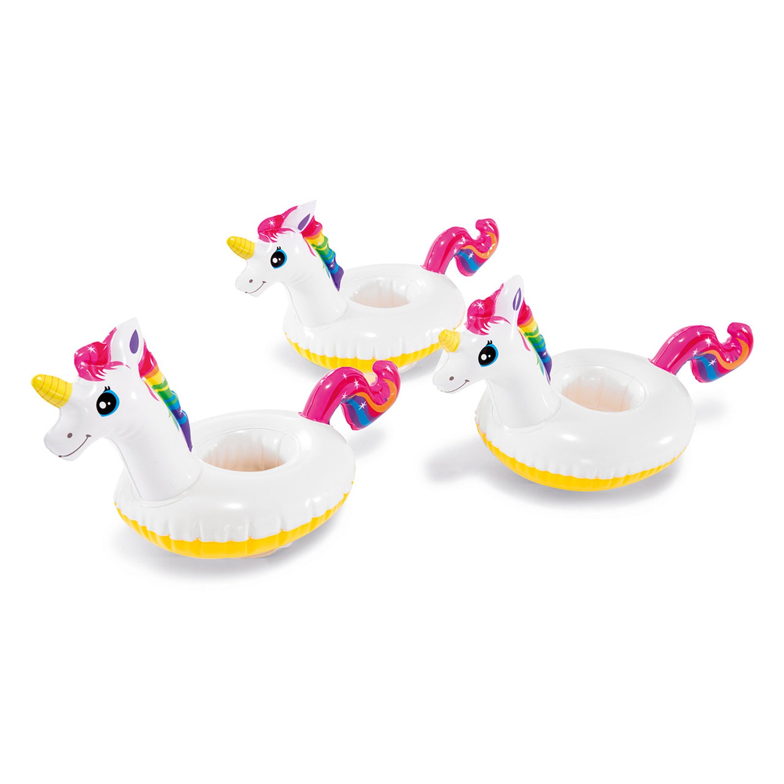 Intex 16" x 8" Vinyl Floating Unicorn Inflatable Drink Floaties (3 Pack) (Used) - VMInnovations