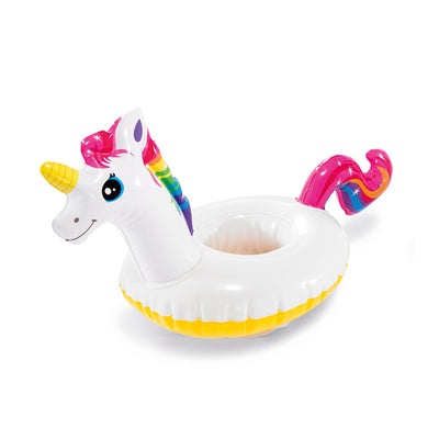 Intex 16 x 8 Inch Vinyl Floating Unicorn Drink Floaties (3 Pk) (Open Box)