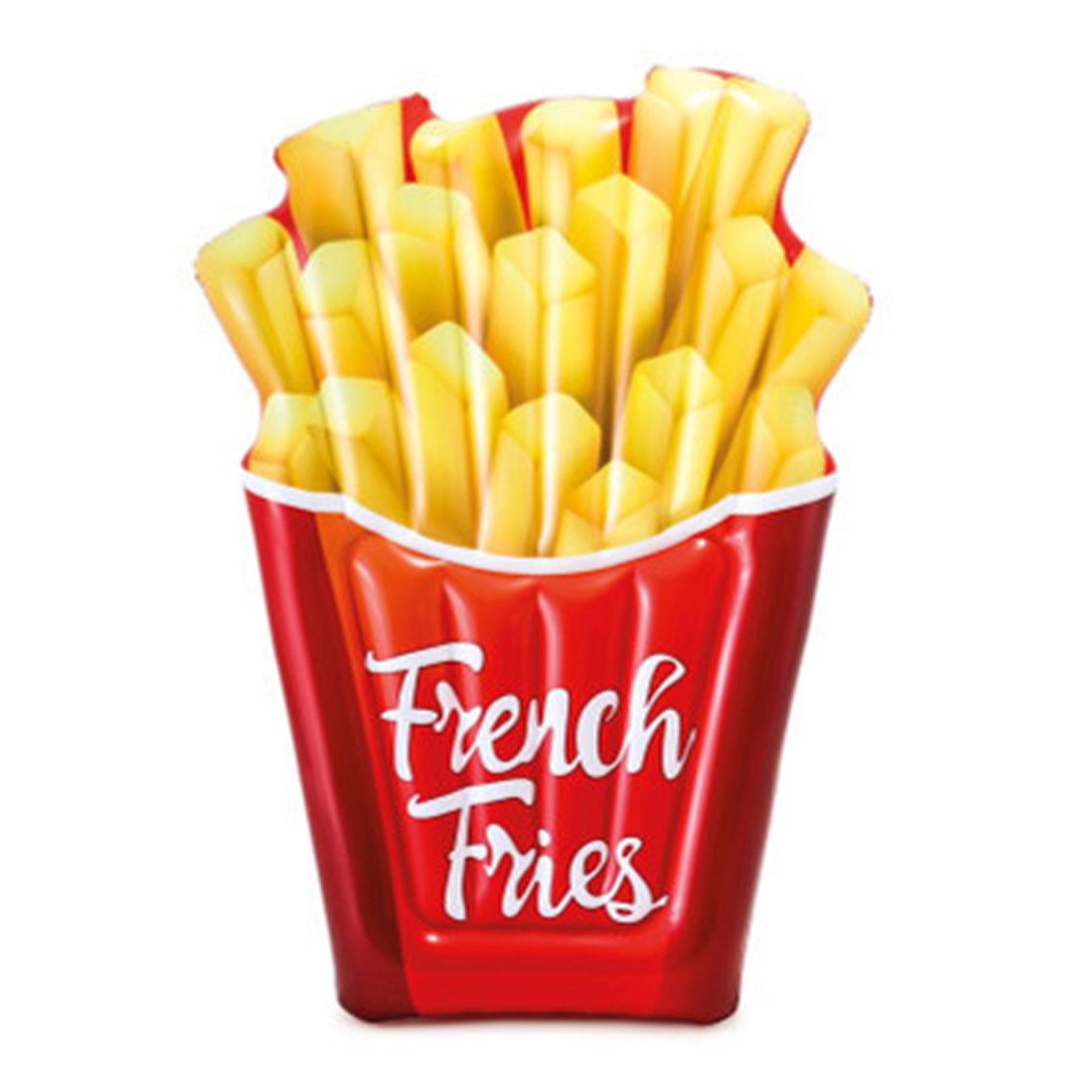 Intex French Fries Durable 12 Gauge Vinyl Inflatable Pool Float, Supports 220lbs
