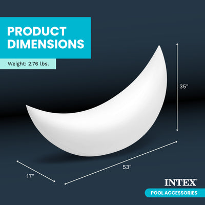 Intex Indoor/Outdoor Rechargeable Floating Crescent LED Decorative Accent Light