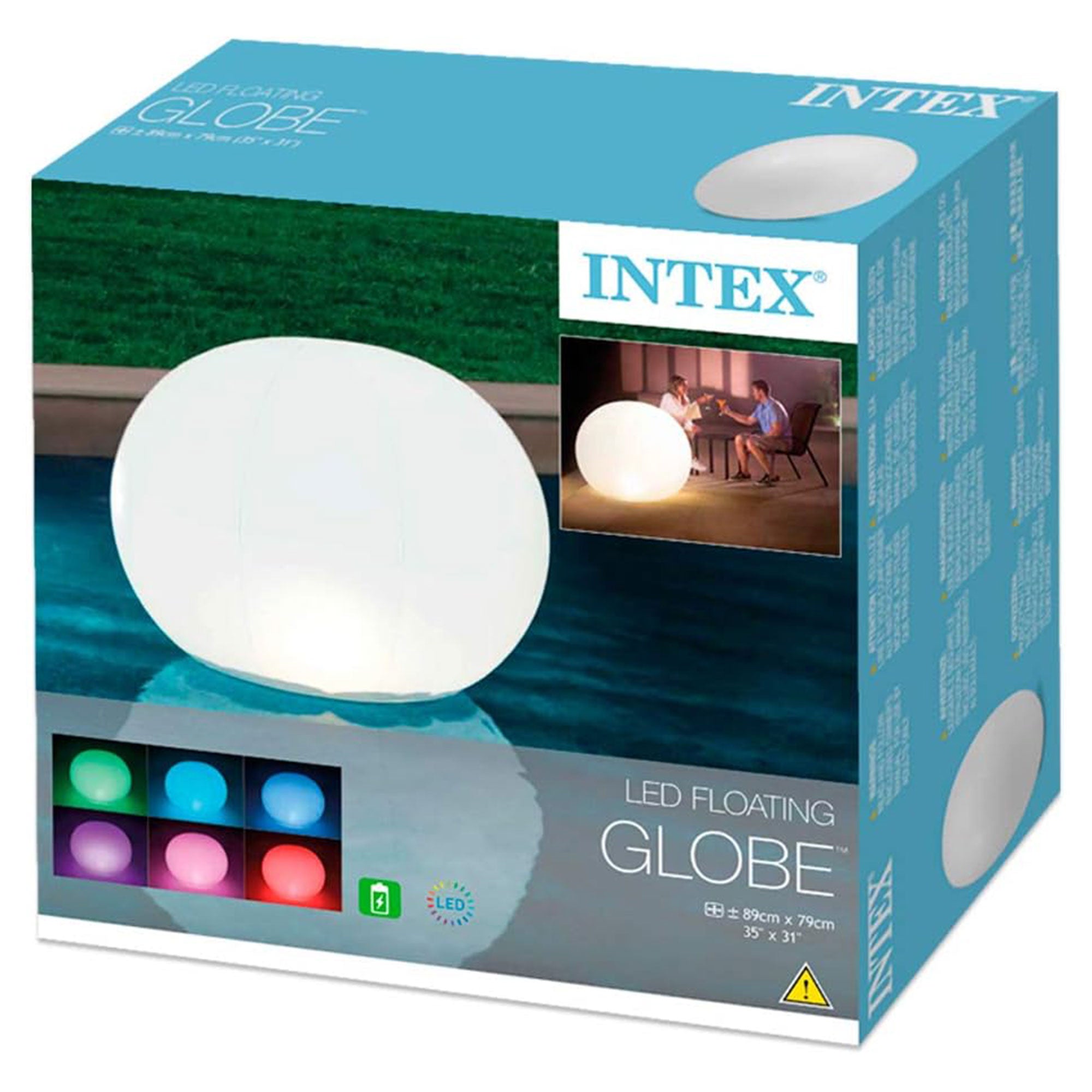 Intex Indoor/Outdoor Rechargeable Floating Globe LED Decorative Light (Open Box) - VMInnovations
