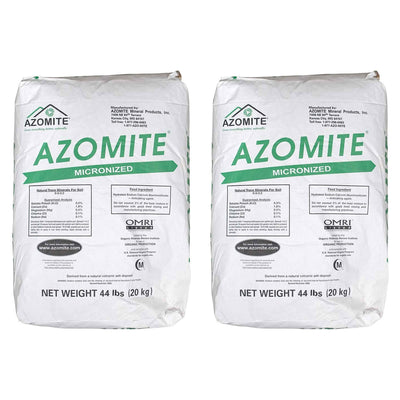 Azomite 44 lbs Micronized Organic Trace Mineral Soil Fertilizer Powder, (2 Pack)
