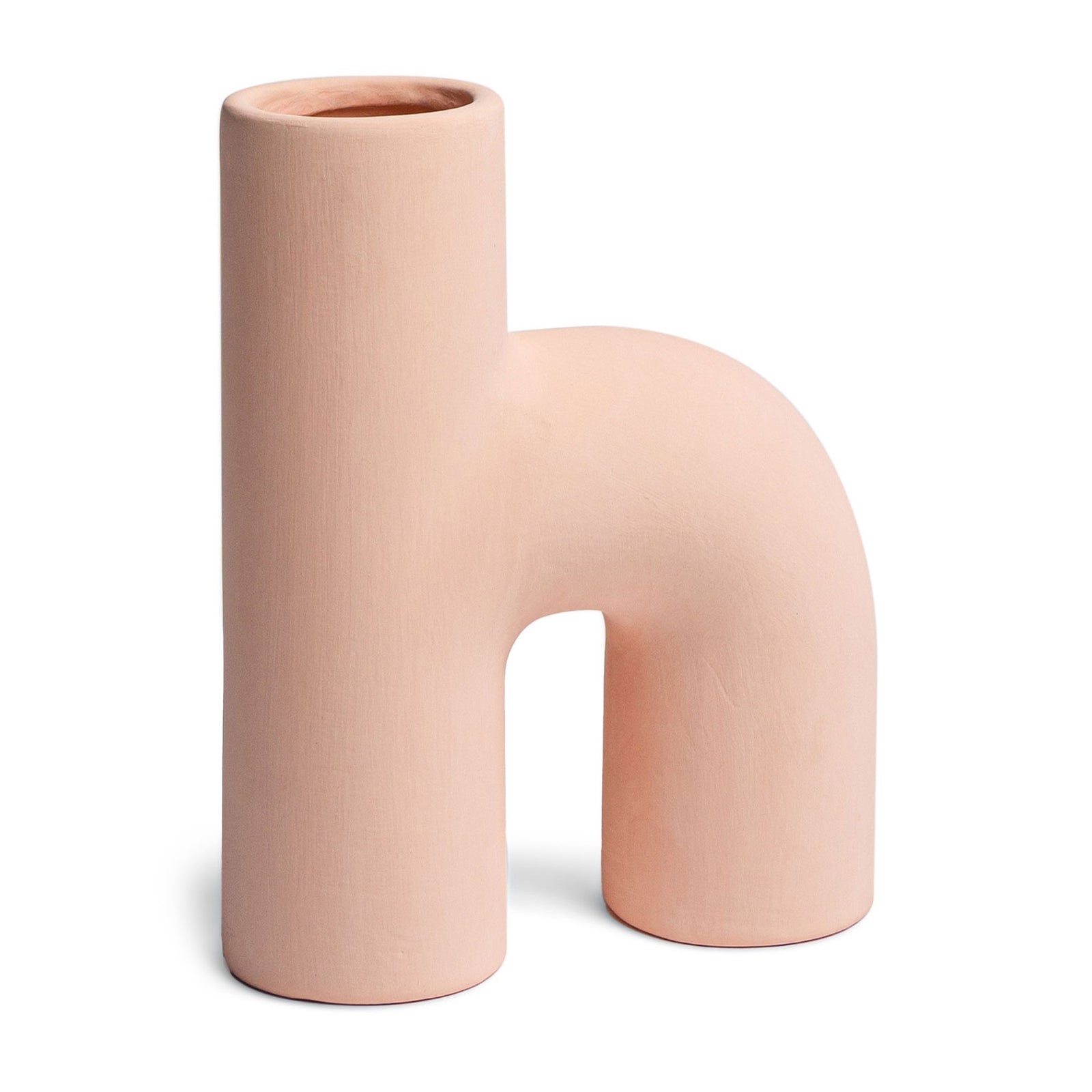 Villa Moda Lila Abstract Sculptural Decorative Modern Vase, Pink (Open Box) - VMInnovations