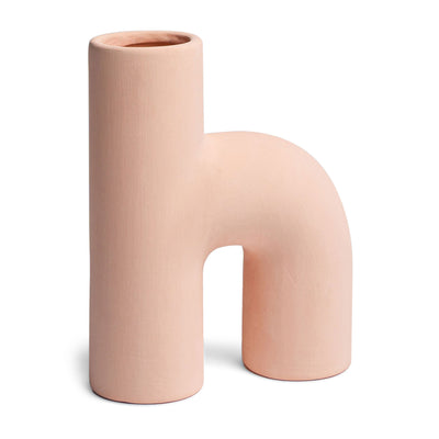 Villa Moda Lila Abstract Sculptural Decorative Modern Vase, Pink (Open Box) - VMInnovations