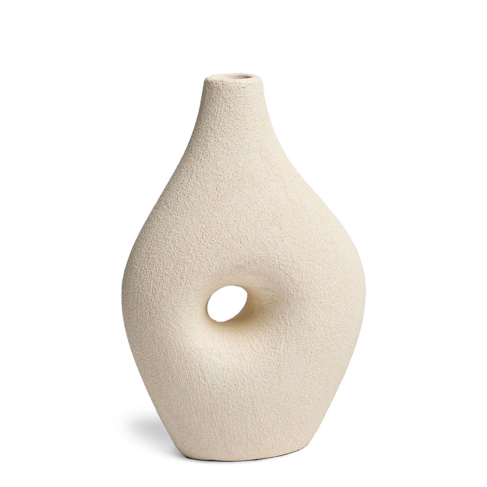 Villa Moda Silke Large Genie Decorative Modern Vase, Medium, White (Open Box) - VMInnovations
