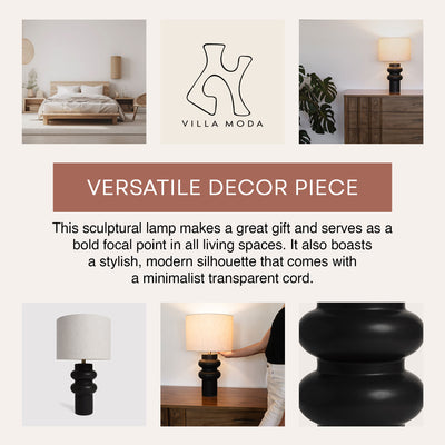 Villa Moda Nina-Hxy-1659 Table Lamp, Black (Open Box) - VMInnovations