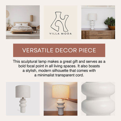 Villa Moda Nina-Hxy-1659 Table Lamp, White - VMInnovations