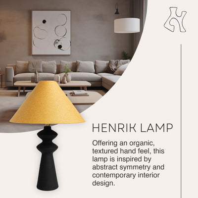 Villa Moda Henrik-Hxy 1660 Table Lamp, Black (Open Box)