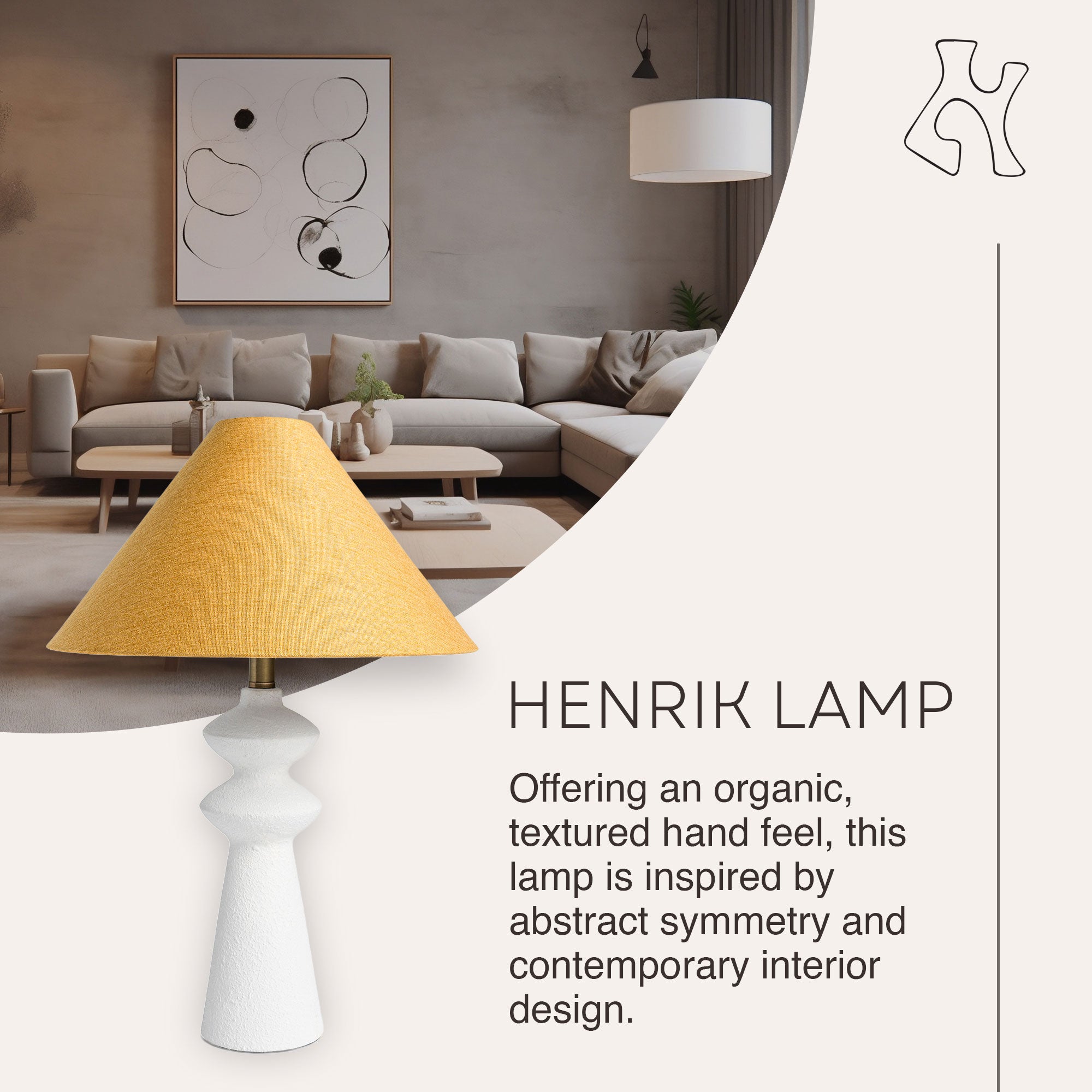 Villa Moda Henrik-Hxy 1660 Table Lamp, White (Used) - VMInnovations