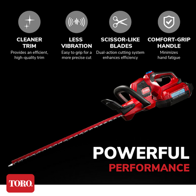 Flex Force 60V 24" Cordless Hedge Trimmer w/2.5Ah Battery & Charger (Open Box)