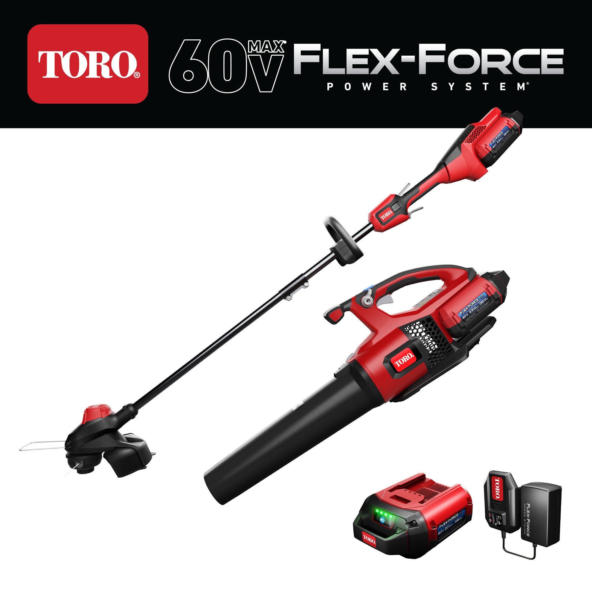 Toro Force 60V Max Yard Tool Kit Leaf Blower & 13'' String Trimmer(Open Box) - VMInnovations