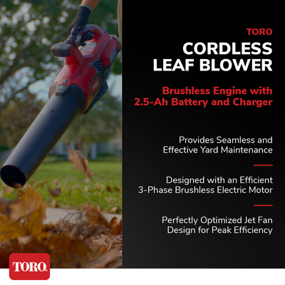 Toro 60 Volt Brushless Cordless Leaf Blower w/ Battery and Charger (Open Box) - VMInnovations