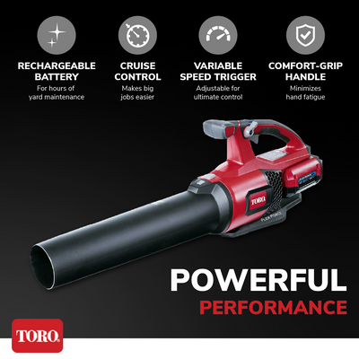 Toro 60 Volt Brushless Cordless Leaf Blower w/ 2 Ah Battery & Charger(For Parts) - VMInnovations