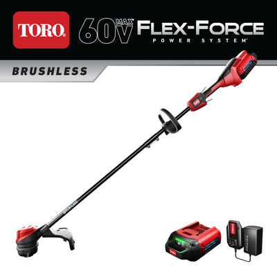 Toro Flex Force 60V Max Brushless String Trimmer with Battery & Charger (Used)