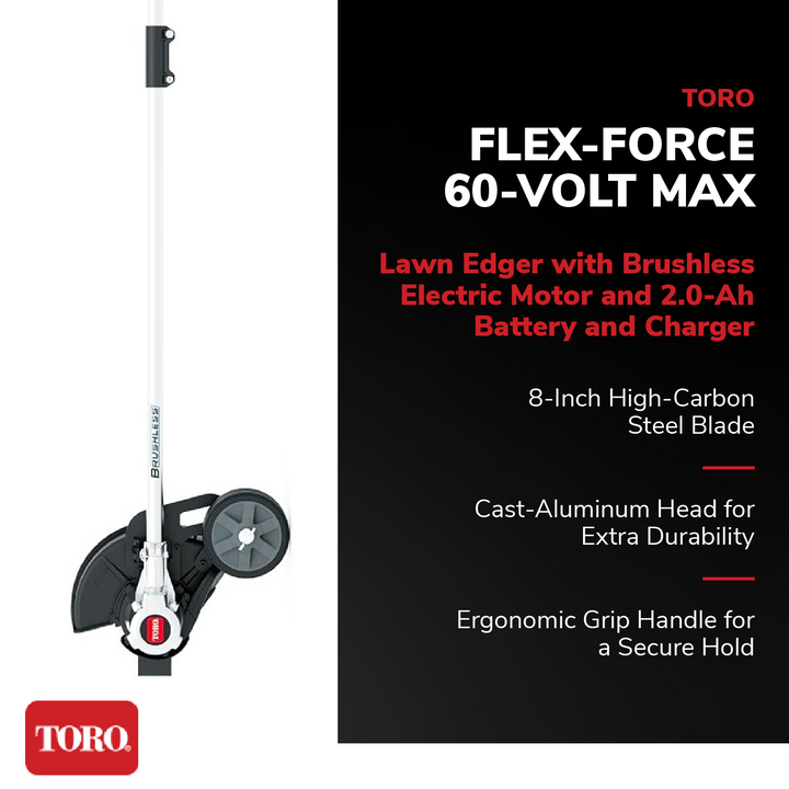 Toro Flex Force 60V Max 8" Cordless Electric Lawn Edger with Battery (For Parts)