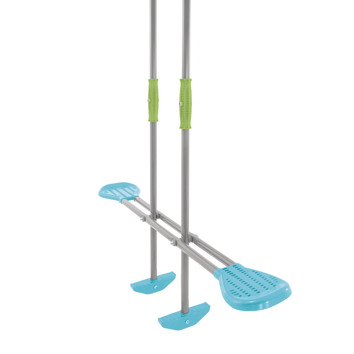 Intex Two Feature Colored Playground Swing Set with Trapeze Bar for Kids, Gray - VMInnovations