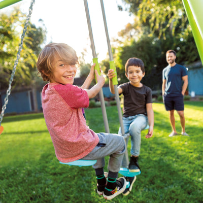 Intex Three Feature  Playground Swing Set with Trapeze Bar, Multicolor (Used) - VMInnovations