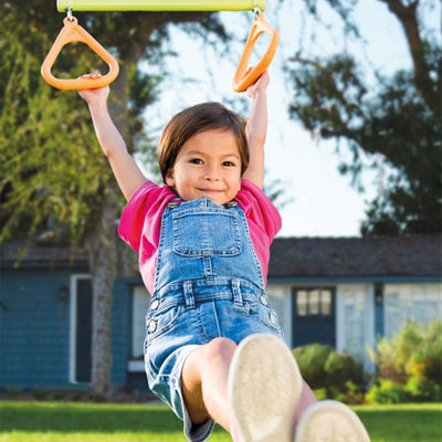 Intex Three Feature Colored Playground Swing Set with Trapeze Bar, Multicolor