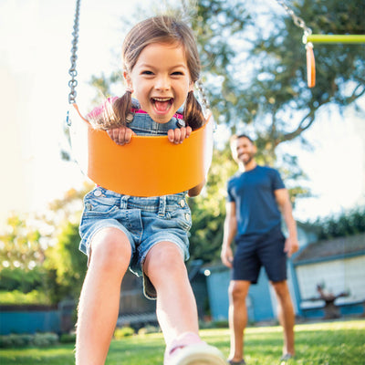 Intex Three Feature Playground Swing Set w/Trapeze Bar, Multicolor (Open Box) - VMInnovations