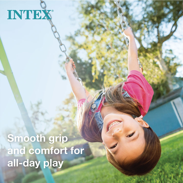 Intex Three Feature Playground Swing Set w/Trapeze Bar, Multicolor (Open Box)
