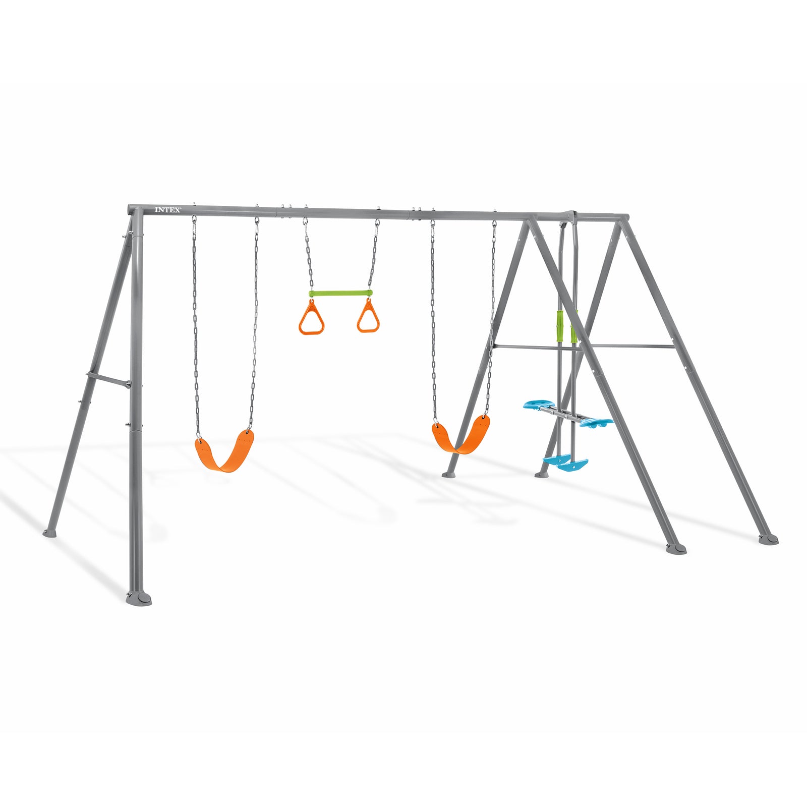 Intex 4 Activity Feature Colored Playground Swing Set w/Trapeze Bar (For Parts) - VMInnovations