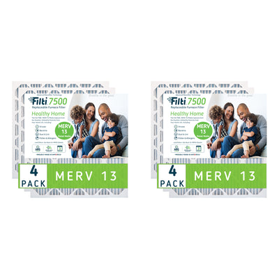 Filti 7500 16 x 20 Inch Pleated Home HVAC Furnace MERV 13 Air Filter (8 Pack) - VMInnovations