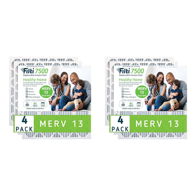 Filti 7500 20 x 24 Inch Pleated Home HVAC Furnace MERV 13 Air Filter (8 Pack)