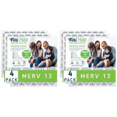 Filti 7500 20 x 30 Inch Pleated Home HVAC Furnace MERV 13 Air Filter (8 Pack) - VMInnovations