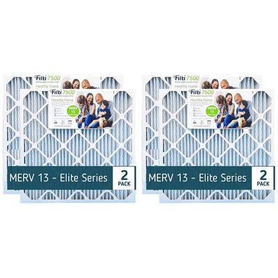 Filti 7500 16x5x25 Inch Pleated Home HVAC Furnace MERV 13 Air Filter (4 Pack) - VMInnovations