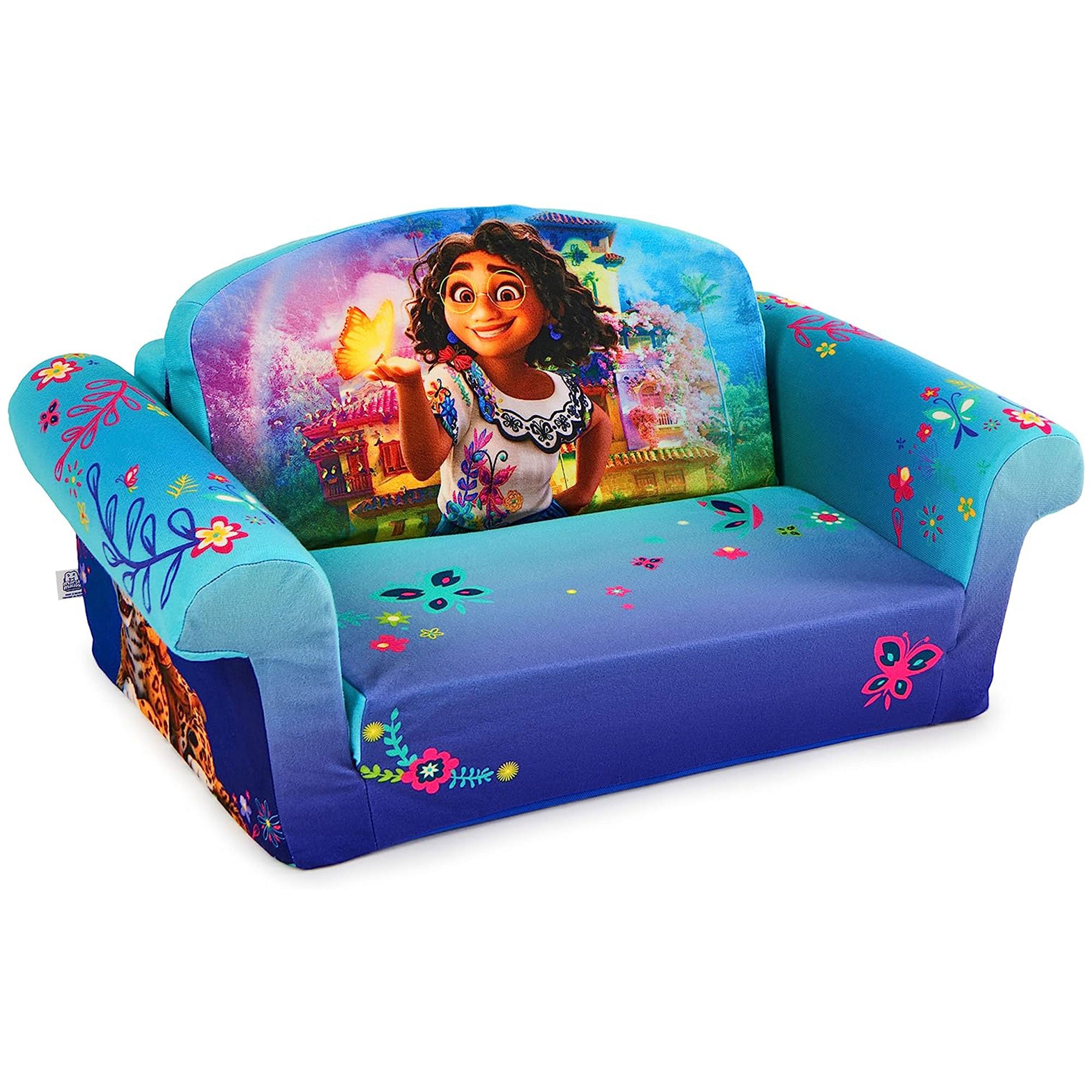 Marshmallow Furniture Kids 2-in-1 Flip Open Foam Compressed Sofa, Encanto (Used) - VMInnovations