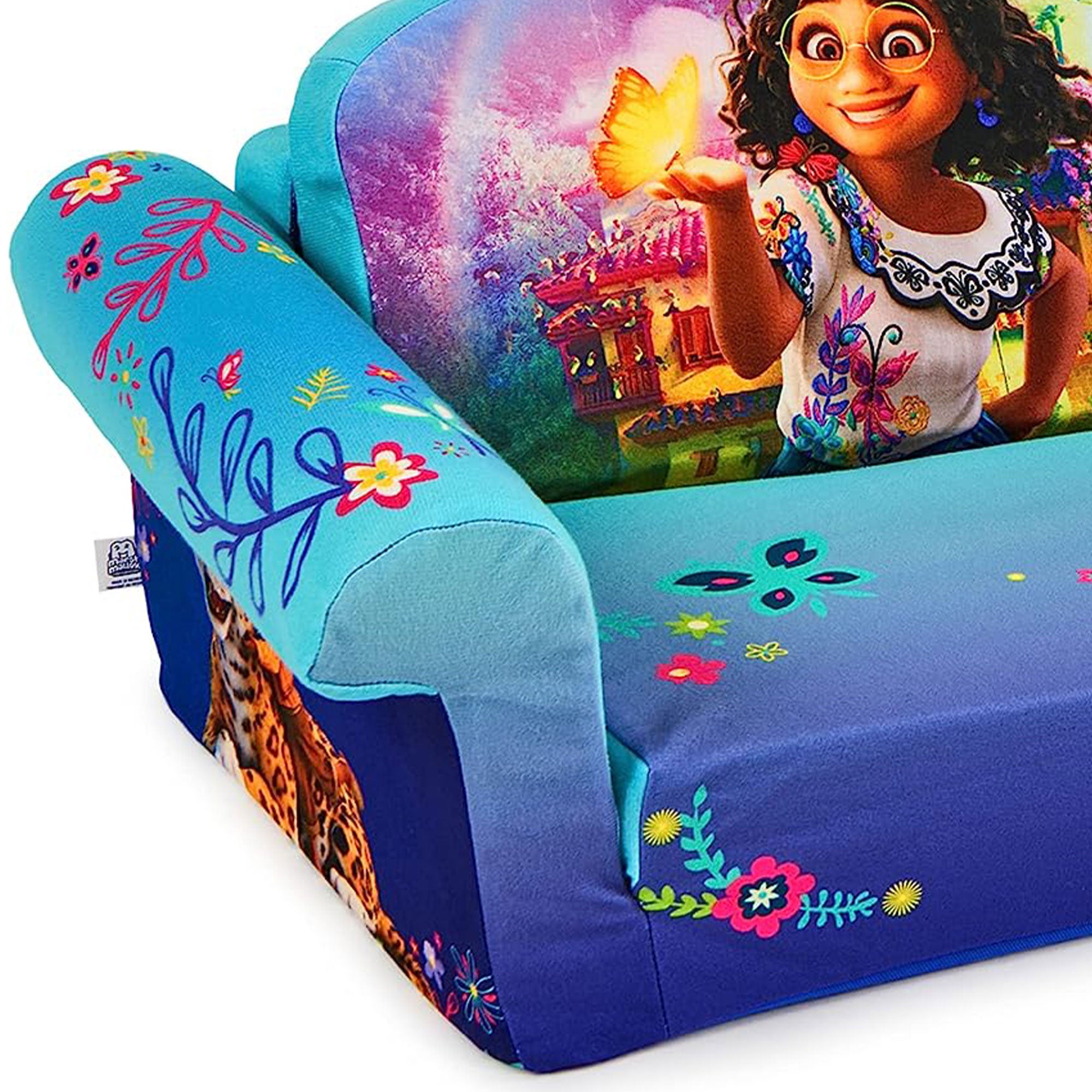 Marshmallow Furniture Kids 2-in-1 Flip Open Foam Compressed Sofa, Encanto (Used) - VMInnovations