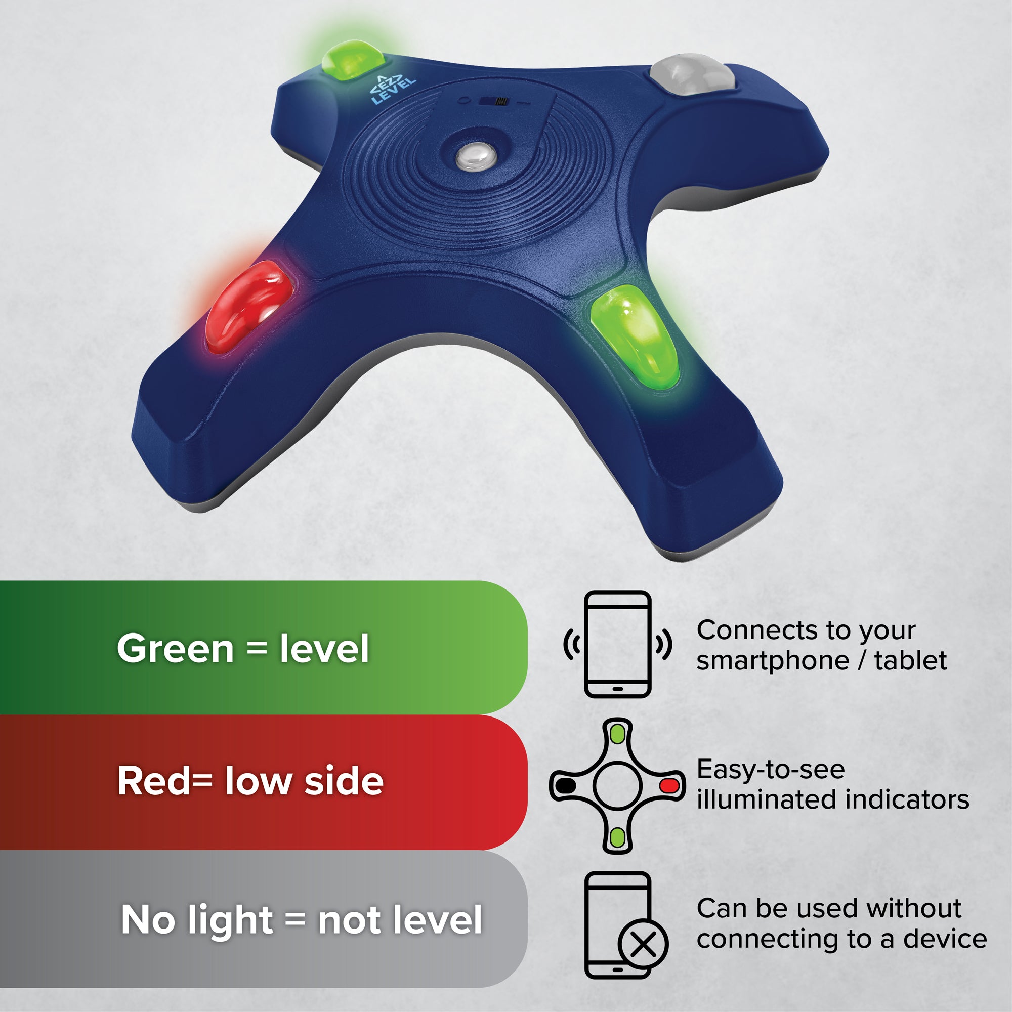 Camco Wireless Automatic EZ Level w/Illuminated Indicator Lights, Blue(Open Box)