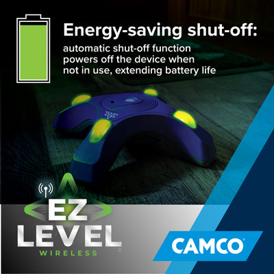 Camco Wireless Automatic EZ Level w/Illuminated Indicator Lights, Blue(Open Box) - VMInnovations