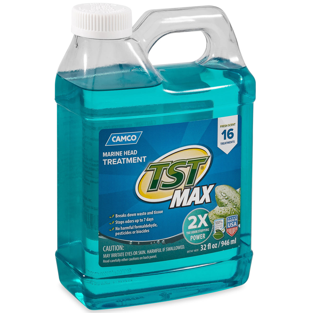 Camco TST Marine 32 fl oz Concentrated Toilet Waste Odor Treatment, Clean Scent