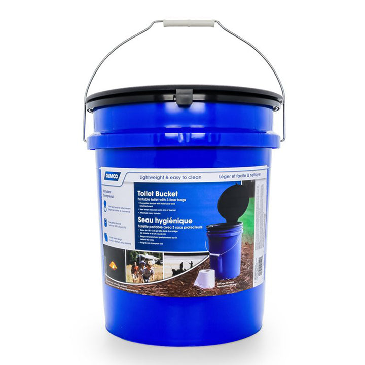 Camco RV Portable Outdoor 5 Gal Toilet Bucket Kit w/ Seat & Lid Attachment(Used)